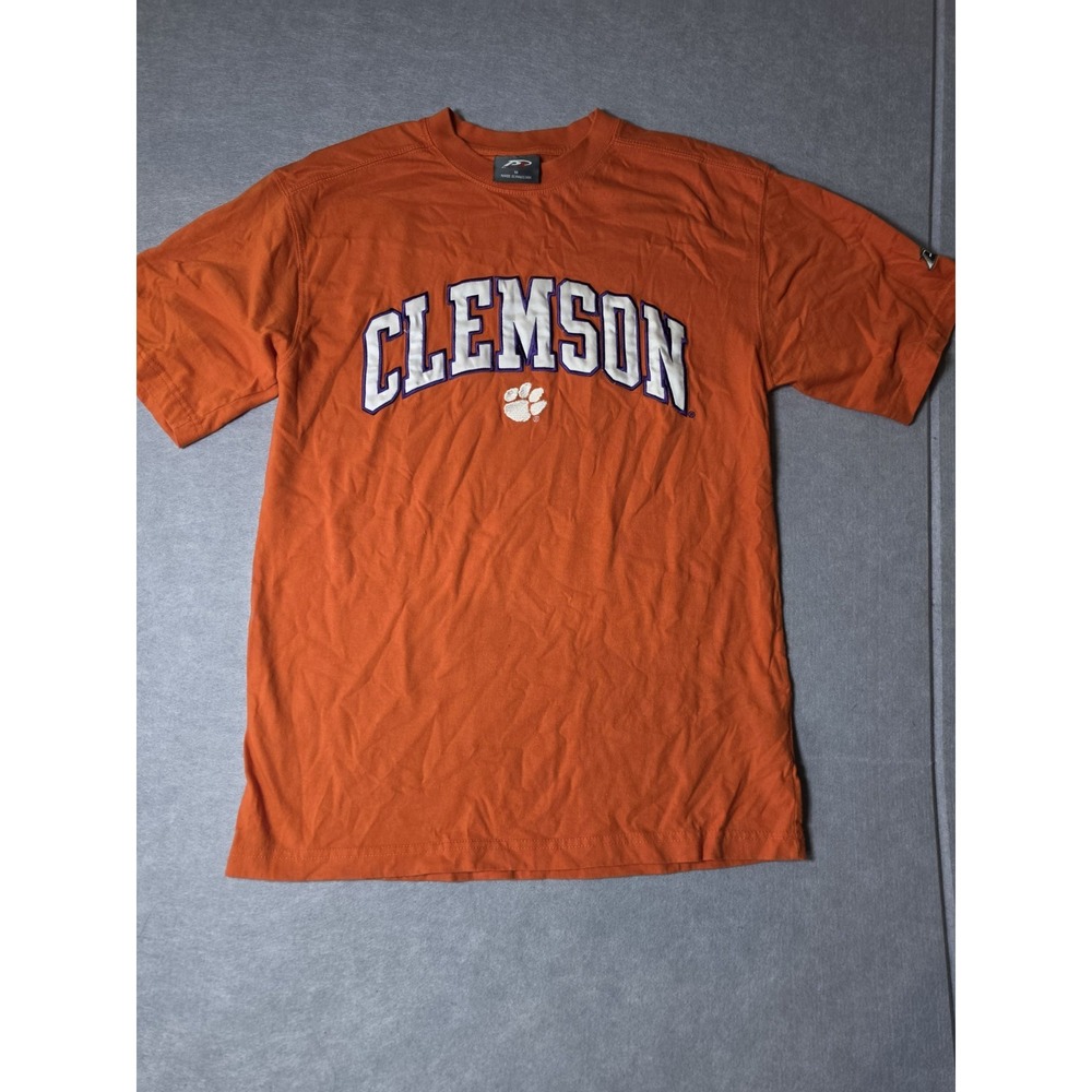 Clemson Tigers Tiger Paw Logo Men's T-shirt Orange Sz M SC Football